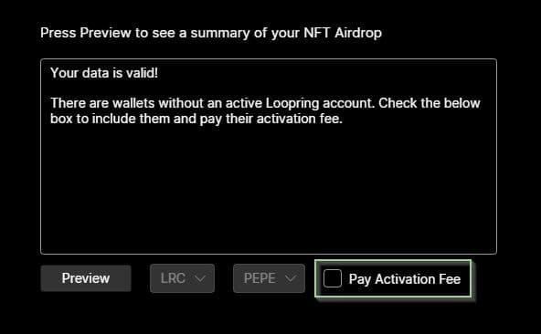 Activation Fee