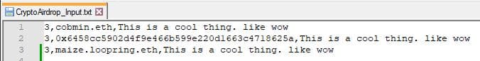 Input Transfer Information
