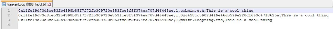Input Transfer Information