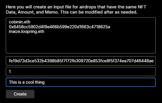 Input Transfer Information