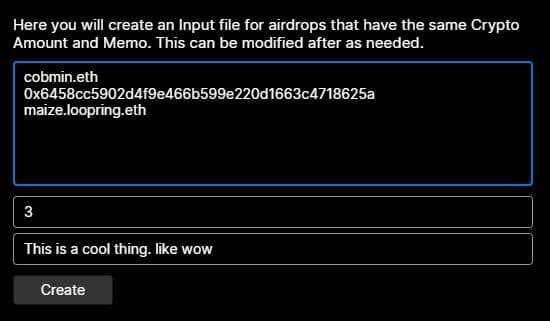 Input Transfer Information