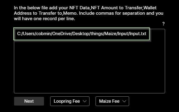 Input directory
